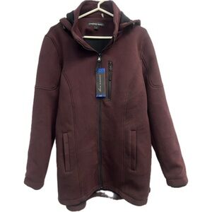 NWT Andrew Marc Soft Shell Full Zip Detachable Hood Full Zip Jacket Size L